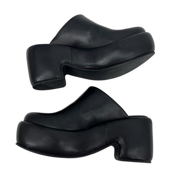 EVERLANE The Puffa Clog 100% Leather Black Slip On Platform Chunky Comfort 5.5 - Picture 11 of 13